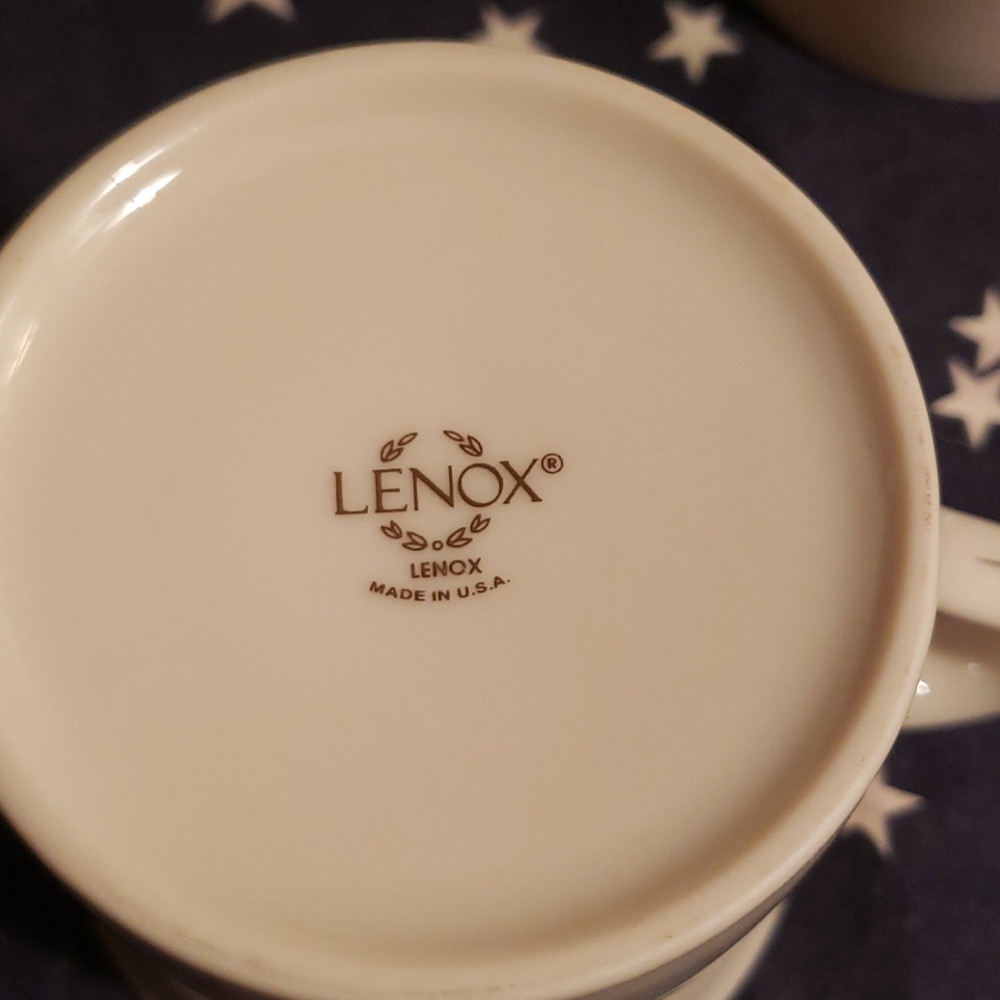 Lenox gold rimmed coffee cups - Picture 3 of 3